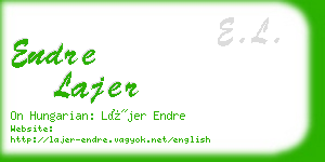 endre lajer business card